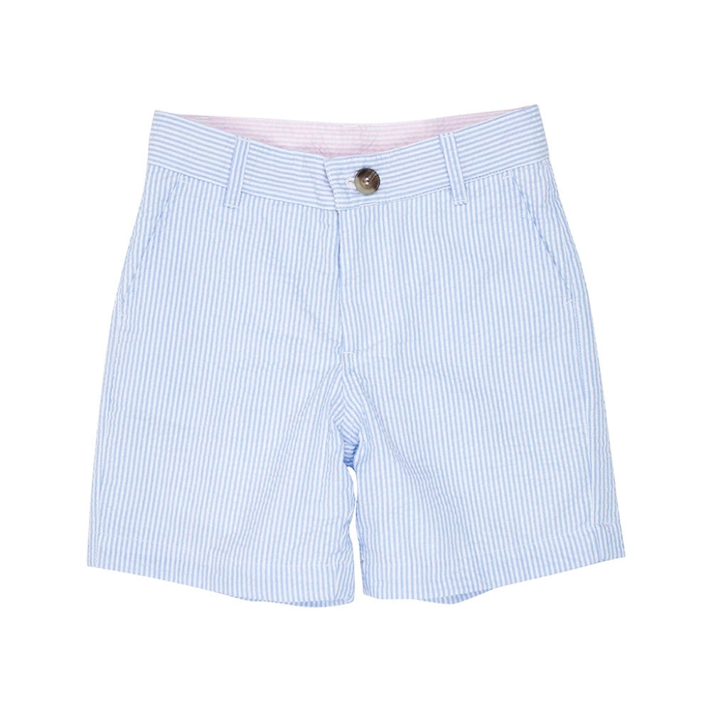NWT 12 TBBC Beaufort Bonnet Co Charlies Chinos Shorts Breakers Blue Seersucker